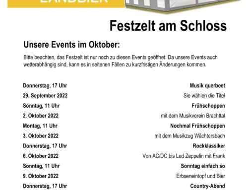 Events im KINZZ-Festzelt am Schloss Wächtersbach